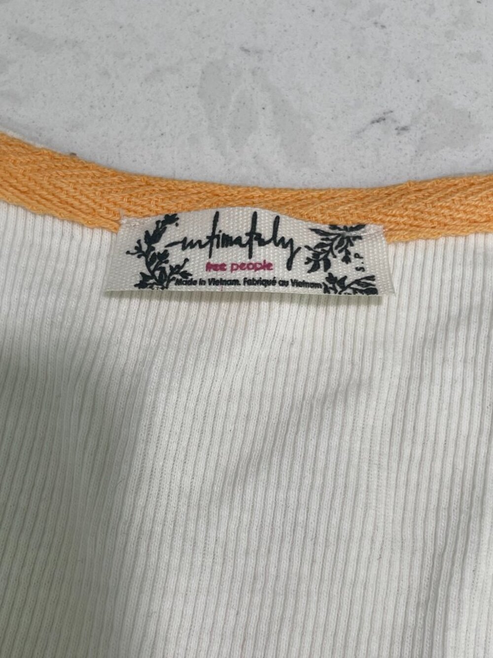 Floral Ribbed Racerback Tank Top - White with Green & Pink Flowers - Picture 11 of 12